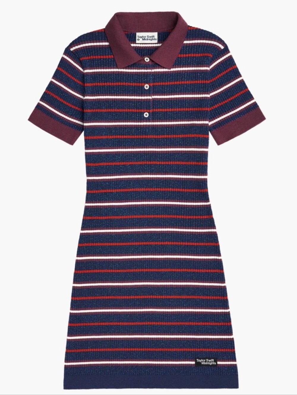 TAYLOR SWIFT Rooting For The Antihero sparkle knit sweater polo dress S